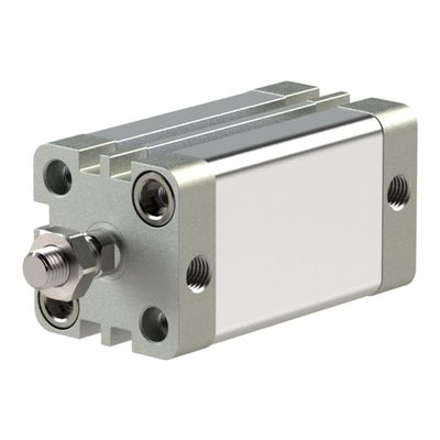 RIEGLER 15.DMA.25150 ACE Series Compact Cylinder, Double-Acting with Magnet, 25 mm Piston, 150 mm Stroke, M5 Port, M8 x 1.25 Piston Rod