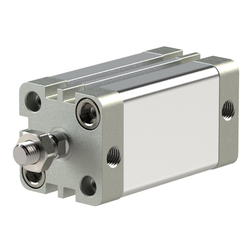 RIEGLER 15.DMA.25150 ACE Series Compact Cylinder, Double-Acting with Magnet, 25 mm Piston, 150 mm Stroke, M5 Port, M8 x 1.25 Piston Rod