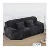 YAOTT Plush Sofa Cover, Thick Velvet Stretch Anti-Slip Couch Cover, Black, 1-Seater, 90–140 cm view 1