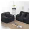 YAOTT Plush Sofa Cover, Thick Velvet Stretch Anti-Slip Couch Cover, Black, 1-Seater, 90–140 cm view 2