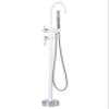 Freestanding Bathtub Faucet, White/Silver, Stainless Steel, Brass, Plastic, Tugela view 1