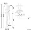 Freestanding Bathtub Faucet, White/Silver, Stainless Steel, Brass, Plastic, Tugela view 3