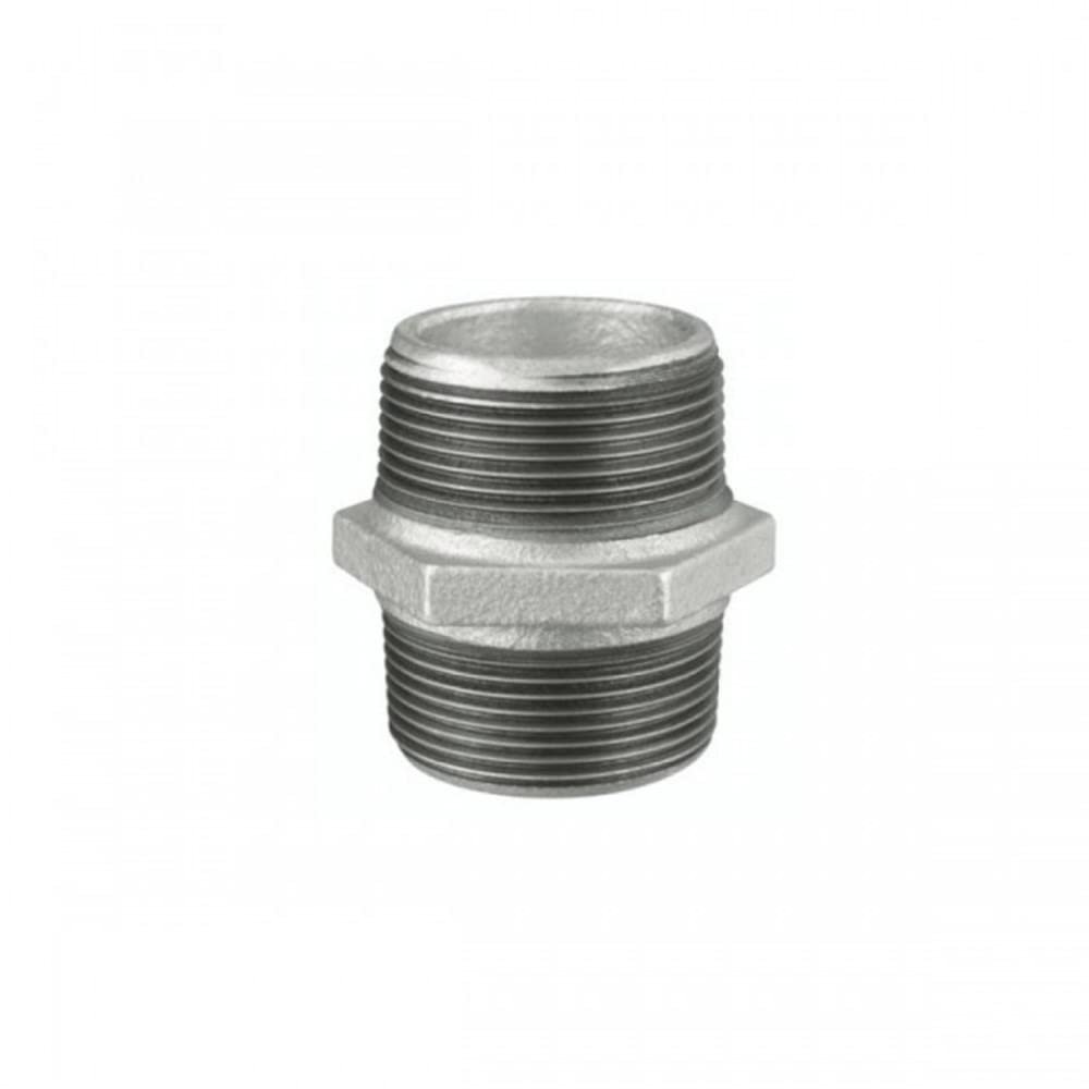 Syveco SF280G50 Series 280G MM Double Equal Nipple, Galvanized, 2" BSP