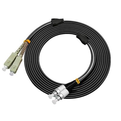 Jeirdus Optical Patch Cable, SC to FC, Duplex, 50/125, OM2, 1 m, SC-FC