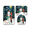 3-Piece Christmas Bathroom Rug Set, Non-Slip Bath Mats with U-Shaped Contour Mat and Toilet Lid Mat view 1