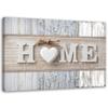 Feeby Home Canvas Wall Art 60 x 40 cm, 1-Piece, Gray Vintage Heart Design view 1