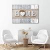 Feeby Home Canvas Wall Art 60 x 40 cm, 1-Piece, Gray Vintage Heart Design view 3