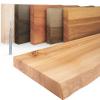 LAMO Manufaktur Floating Wood Shelf with Invisible Mounting | 90 cm Wide Wall Shelf for Living Room, Kitchen, Home Office | Natural Color, Natural Edge | Solid Wood, Modern Design view 1