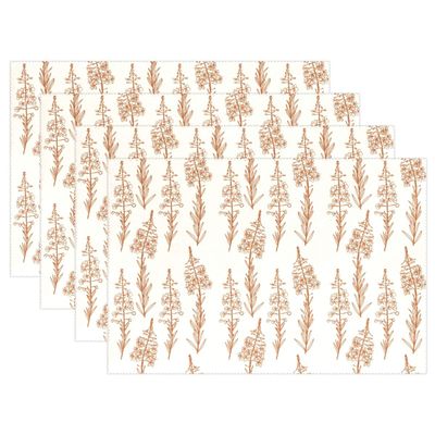 hengpai Heat-Resistant, Washable Placemats with Fire White Pattern, 1 Piece