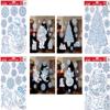 SRV Hub Christmas Snowflake Window Stickers, Large Glitter Design, Set of 4 view 1