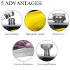 Leather Hip Flask with Handled Funnel for Camping, Fishing, Grilling, Parties, Bars, Drinkers, Wine Bottles, Bright Yellow Fish view 2