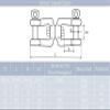 Fork/Fork Swivel, 8 mm Diameter, A4 Stainless Steel, 5 Pieces - MESAROS view 2