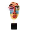 LOVIVER Hand-Painted Abstract Face Resin Statue, 24 x 10 x 5 cm view 2