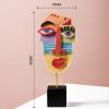 LOVIVER Hand-Painted Abstract Face Resin Statue, 24 x 10 x 5 cm view 4