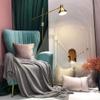 Cozomiz Luxurise Modern Decorative Pillow Covers, Soft Cushion Covers, Square, for Couch, Bedroom and Car, 30.5 x 49.8 cm, Faux Fur Pink view 3