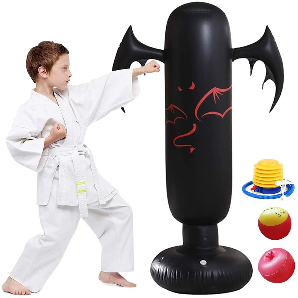 WSHA Inflatable Freestanding Punching Bag with Air Pump and Children's Gloves