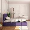 Baldiflex Lykien Single Bed with Storage, Fabric, Slatted Base, 80 x 190 cm, Upholstered Headboard view 4