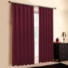A-TEXTILE-24 Made-to-Measure Blackout Curtain, Gather Tape, Bordeaux Red (H 155 x W 145 cm) view 2