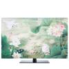 Outdoor TV Cover for 19"–80" TVs, Decorative Waterproof Hood with Lily, Lotus and Bird Design, Light Green, 60" view 1