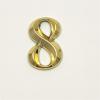 Pilang Zxxin 3D House Number 8, 5 cm, Plastic Adhesive Decal view 1