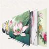 LIANYG Outdoor TV Cover, 19–80 in, Decorative Waterproof TV/PC Screen Cover, Lily Flowers and Birds, Red, 45 in view 2