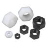 Nylon Hex Nut, Plastic Nut, Plastic Nylon Screw Cap, M2/M2.5/M3/M4/M5/M6/M8/M10/M12–M4, 50 pcs, Black view 1
