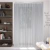 A-TEXTILE-24 Custom-Made Flame-Retardant White Voile Curtain, Triple Pleat, 1:2.5 Automatic Tape, B1 DIN 4102 view 1