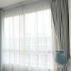 A-TEXTILE-24 Custom-Made Flame-Retardant White Voile Curtain, Triple Pleat, 1:2.5 Automatic Tape, B1 DIN 4102 view 4