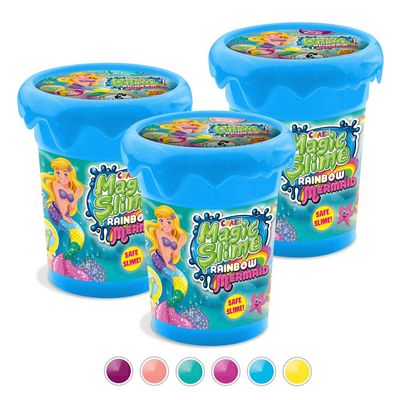 CRAZE Magic Slime Mermaid, 3-Piece Set, 3 x 110 ml with Mermaid Figures