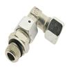 Adjustable Elbow Cutting Ring Fitting, 12 L to M16 x 1.5, Galvanized Steel, 90° view 2
