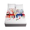 Chickw1 Microfiber Fitted Sheet, 3D Music Note Print, Up to 30 cm Pocket Depth, Colorful Tree, 120 x 200 x 30 cm view 1