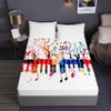 Chickw1 Microfiber Fitted Sheet, 3D Music Note Print, Up to 30 cm Pocket Depth, Colorful Tree, 120 x 200 x 30 cm view 3