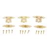 12-Pack 30 x 18 mm Antique Gold Iron Box Hasps with Screws view 1