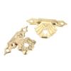 12-Pack 30 x 18 mm Antique Gold Iron Box Hasps with Screws view 3