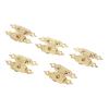 12-Pack 30 x 18 mm Antique Gold Iron Box Hasps with Screws view 4