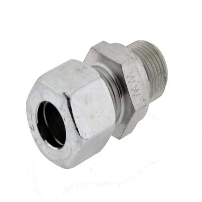 Straight Cutting Ring Fitting 42 L, G 1 1/2 in, Elastomer Seal, Zinc-Plated Steel, Light Series