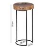 Beauty.Scouts Sira II Side Table, Solid Acacia Wood, Brown/Black Metal, 28 x 55 x 28 cm view 2