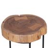 Beauty.Scouts Sira II Side Table, Solid Acacia Wood, Brown/Black Metal, 28 x 55 x 28 cm view 4
