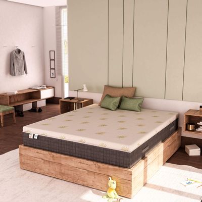 Baldiflex Mattress for Double Bed, Memory Foam, Premium Pocket Springs, 5 cm, 11 Zones, Removable Cover, 26 cm High, 90 x 190 cm