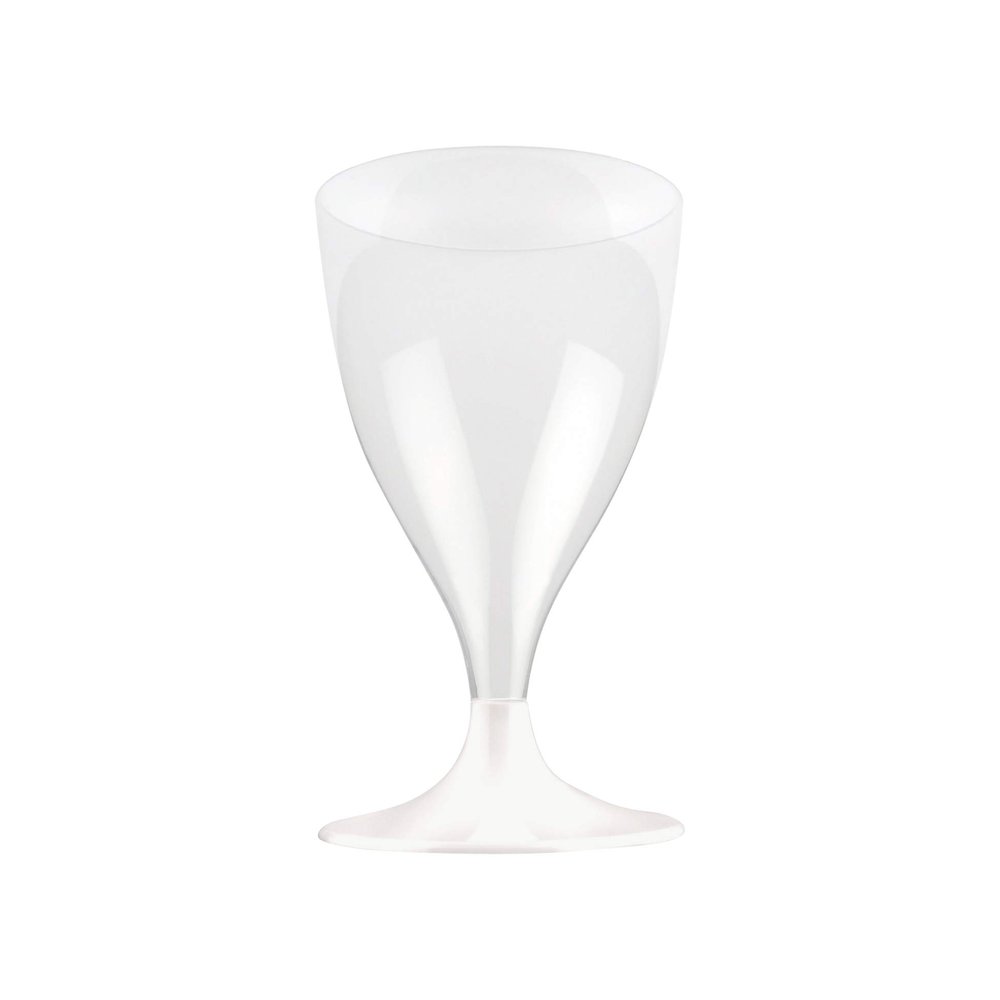 Homa Reusable Plastic Stemmed Glasses, 18 cl, Transparent, 6-Pack