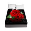 Treer-shop Fitted Sheet, 100% Microfiber, 3D Printed, 30 cm Deep Pocket, Flower Petals, 140 x 200 cm view 1