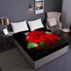Treer-shop Fitted Sheet, 100% Microfiber, 3D Printed, 30 cm Deep Pocket, Flower Petals, 140 x 200 cm view 3
