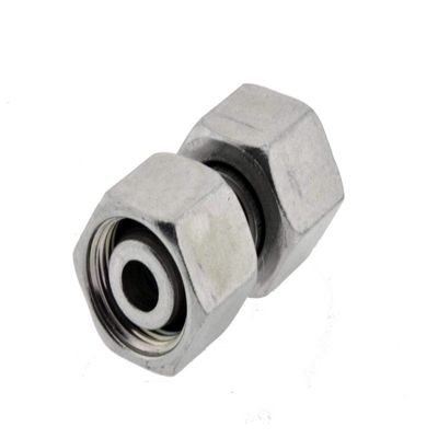 Straight Cutting Ring Connector with Sealing Cone and O-Ring, 6L–6L, Zinc-Plated Steel, Light Series