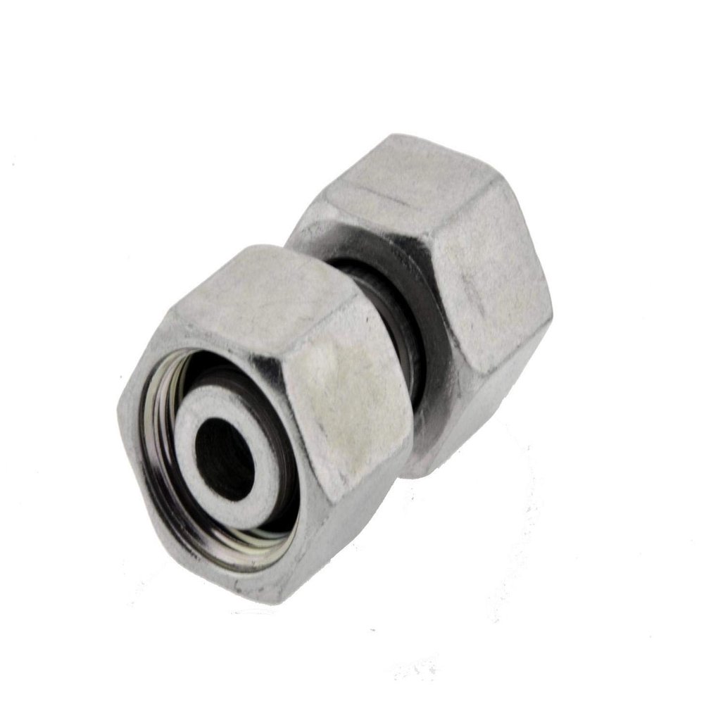 Straight Cutting Ring Connector with Sealing Cone and O-Ring, 6L–6L, Zinc-Plated Steel, Light Series