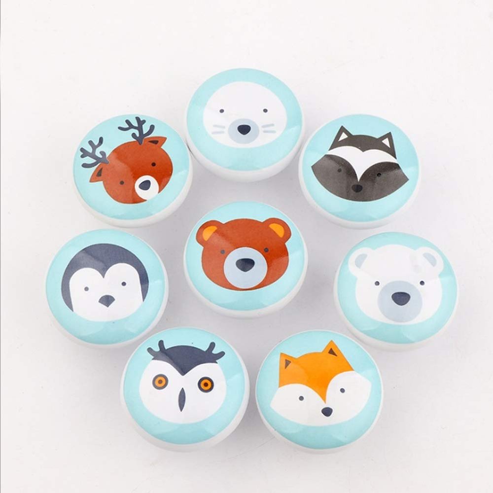 Voleseni Animal Ceramic Cabinet Handles for Kids' Rooms