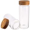 Dosenritter 2-Pack 700 mL Borosilicate Glass Storage Jars with Acacia Wood Screw Lids view 4