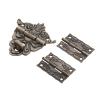 2-Piece Antique Bronze Hinge and Hasp Latch Set for Wooden Boxes view 4