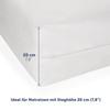 Blumtal Allergy-Friendly Mattress Encasement 90 x 200 cm for Mattresses up to 30 cm, OEKO-TEX-Certified Anti-Dust-Mite Cover with Zipper, 1-Pack view 3