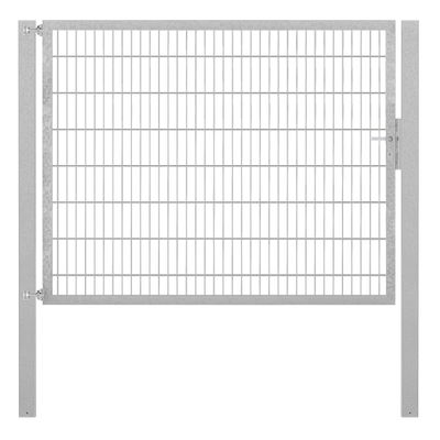 Alberts 635411 Flexo Plus Single Gate with Accessories, 200 cm W x 180 cm H, Hot-Dip Galvanized