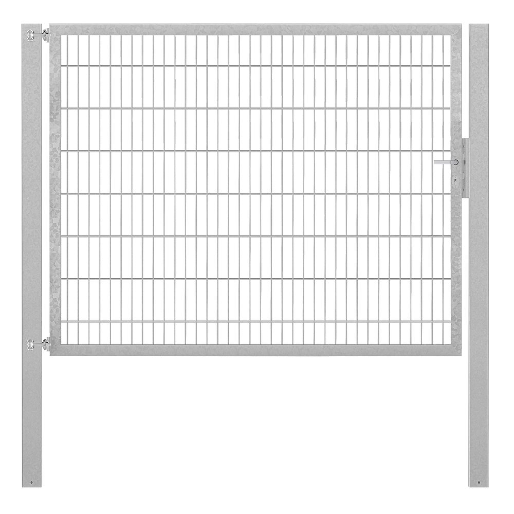 Alberts 635411 Flexo Plus Single Gate with Accessories, 200 cm W x 180 cm H, Hot-Dip Galvanized